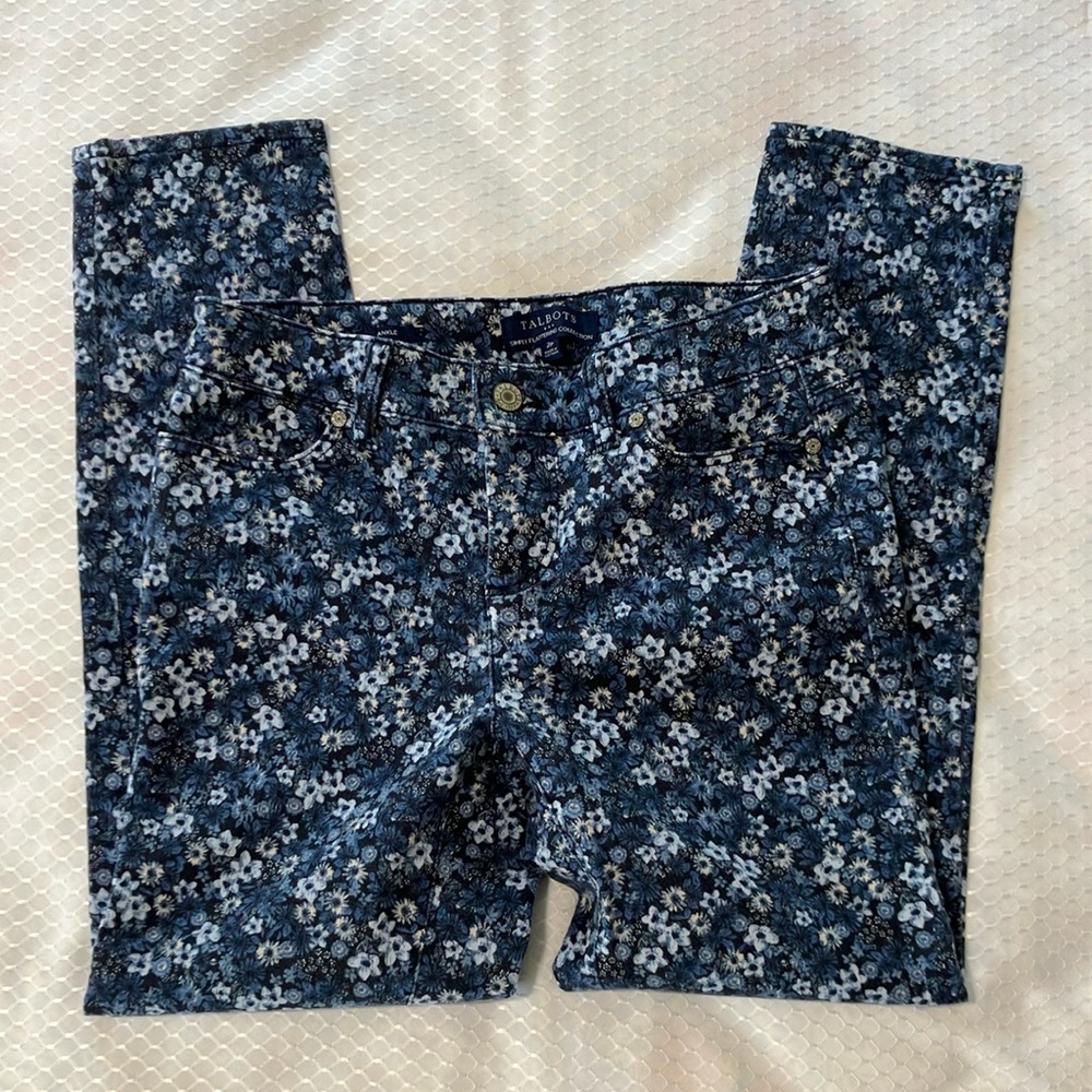 Talbots Petite Floral Ankle Jeans 2P PRICE DROP!!!